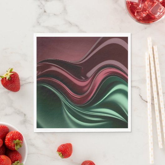 Paper luncheon napkin in stylish graphic servet (Insitu)