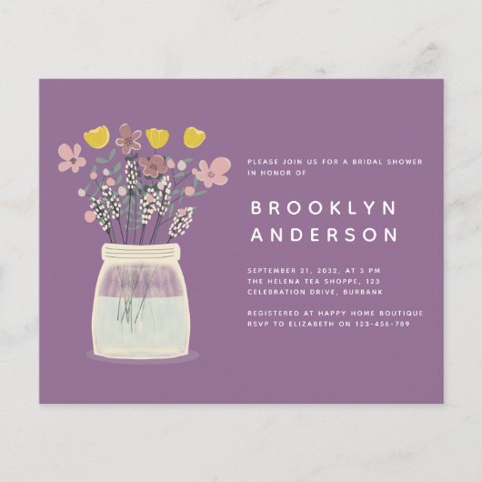 PAPER Mason Jar Bridal Shower Flyer (Voorkant)