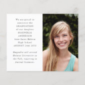 PAPER-minimalist Afstuderen vier foto-aankondiging Flyer (Achterkant)