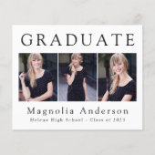 PAPER-minimalist Afstuderen vier foto-aankondiging Flyer (Voorkant)