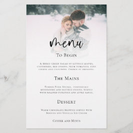 PAPER Minimalistisch menu Bieden van fotoscript