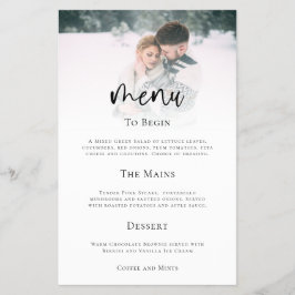 PAPER Minimalistisch menu Bieden van fotoscript