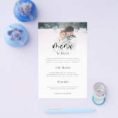 PAPER Minimalistisch menu Bieden van fotoscript (Enkel)