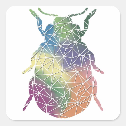 Paper Mosaic Beetle Sticker (Voorkant)