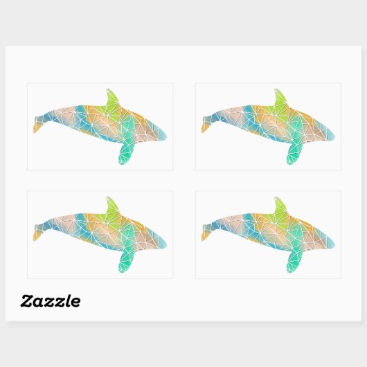 Paper Mosaic Orca Sticker (Vel)