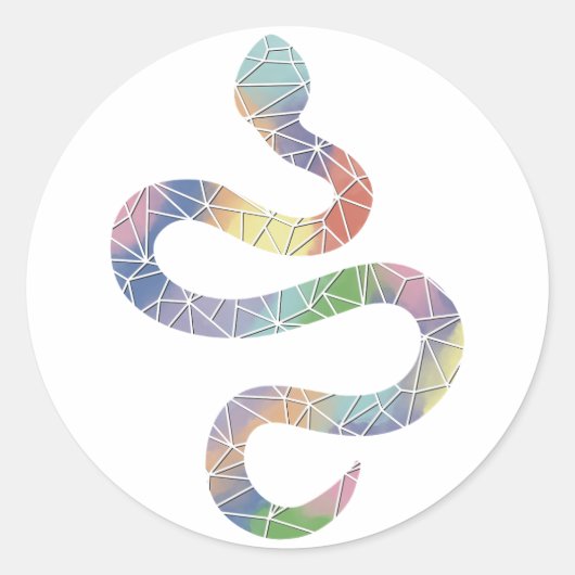 Paper Mosaic Snake Sticker (Voorkant)