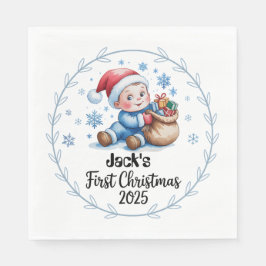 Paper Napkin-Baby’s First Christmas Napkins Servet