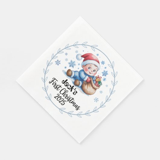 Paper Napkin-Baby’s First Christmas Napkins Servet (Hoek)