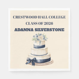 Paper Napkin-Editable Graduation Tableware Set Servet