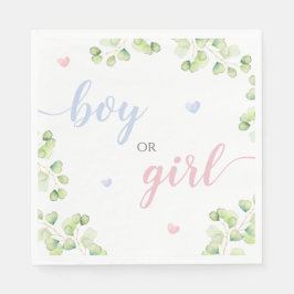 Paper Napkin Gender Reveal Party Servet