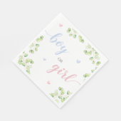 Paper Napkin Gender Reveal Party Servet (Hoek)