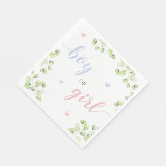 Paper Napkin Gender Reveal Party Servet (Hoek)