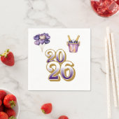 Paper Napkin-Happy New Year 2026 Tableware Set Servet (Insitu)