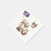 Paper Napkin-Happy New Year 2026 Tableware Set Servet (Hoek)
