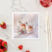 Paper Napkin-White Victorian Christmas Servet (Insitu)