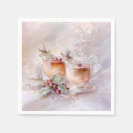 Paper Napkin-White Victorian Christmas Servet
