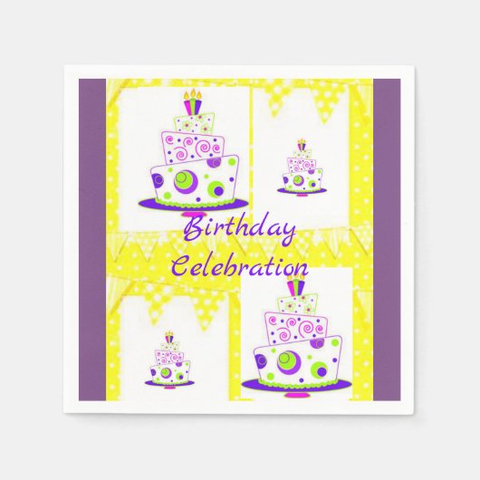 Paper Napkins Birthday Servet (Voorkant)