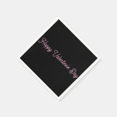 Paper Napkins Black Happy Valentine's Day  Servet (Hoek)