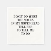 Paper Napkins Husband Wife's Joke  Servet (Voorkant)