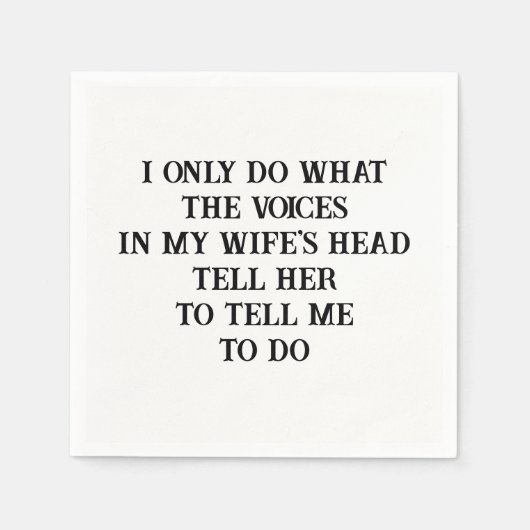 Paper Napkins Husband Wife's Joke  Servet (Voorkant)