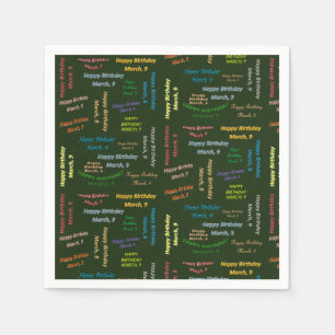 Paper Napkins March, 9 oktober Servet