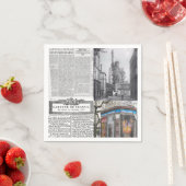 Paper Napkins, Paris France Newspaper Servet (Insitu)