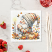 Paper Napkins Thanksgiving Gnome Servet (Insitu)