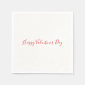 Paper Napkins White Happy Valentine's Day  Servet (Voorkant)