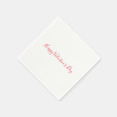 Paper Napkins White Happy Valentine's Day  Servet (Hoek)