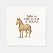 Paper Napkins with motivational text and horse Servet (Voorkant)
