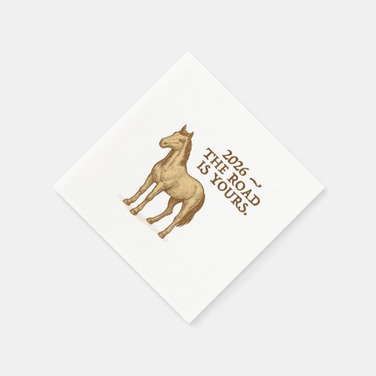 Paper Napkins with motivational text and horse Servet (Hoek)