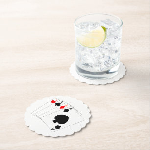 Paper Onderzetter Four Aces Design