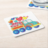 Paper Onderzetter Truck Hearts (Schuin)