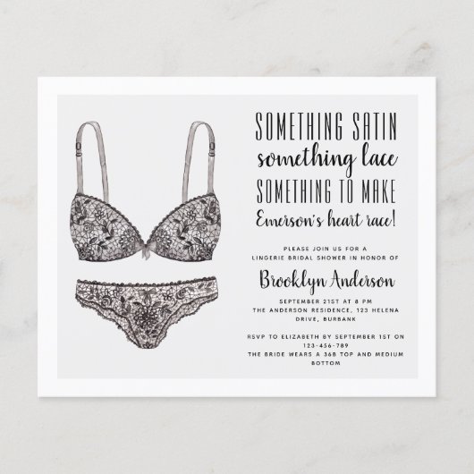 PAPER Ooh La La La Lingerie Shower Invitation Flyer (Voorkant)
