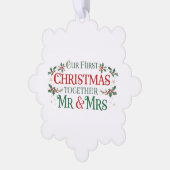 Paper Ornament Card-Our First Xmas Mr & Mrs (Links)