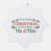 Paper Ornament Card-Our First Xmas Mr & Mrs (Achterkant)