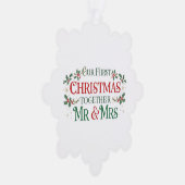 Paper Ornament Card-Our First Xmas Mr & Mrs Kaart (Rechts)