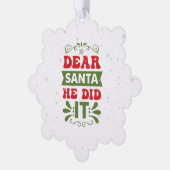 Paper Ornament Kaart-Funny Xmas Quote. (Links)