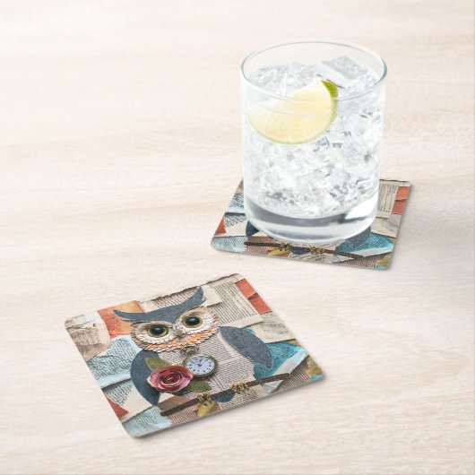 Paper Owl Coaster Kartonnen Onderzetters (Insitu)