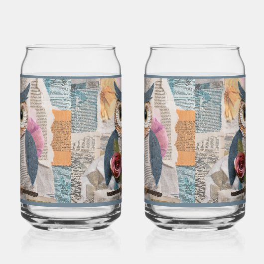 Paper Owl Soda Glass Blikvorm Glas (Links)