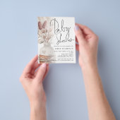 PAPER Pampas Grass Script Baby shower Invite Flyer (Hand)