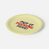 Paper Party Borden zet het hier! Papieren Bordje (Gekanteld)