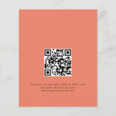 PAPER Peonies Coral QR Wedding Evening Party Flyer (Achterkant)