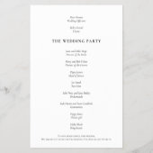 PAPER Photo Moderne Script Wedding Programme Flyer (Achterkant)