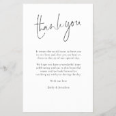 PAPER | Photo Overlay Wedding Thank You Menu (Achterkant)