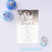 PAPER | Photo Overlay Wedding Thank You Menu (Enkel)