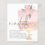 PAPER Pink Gold Birthday Cake 90th Party Invite Flyer<br><div class="desc">Een voordelig PAPIER (geen kaart) alternatief ZONDER ENVELOPES bij KLEINERE grootte van 4, 5 x 5, 6 inch en tegen een budgetprijs. (Standaard A6-enveloppen zijn het dichtstbijzijnde formaat om te passen) Roze Gold Birthday Cake 90th Party Invitation. De kopbal Ninetieth is in een elegante vastgestelde handgeschreven stijl met de details...</div>