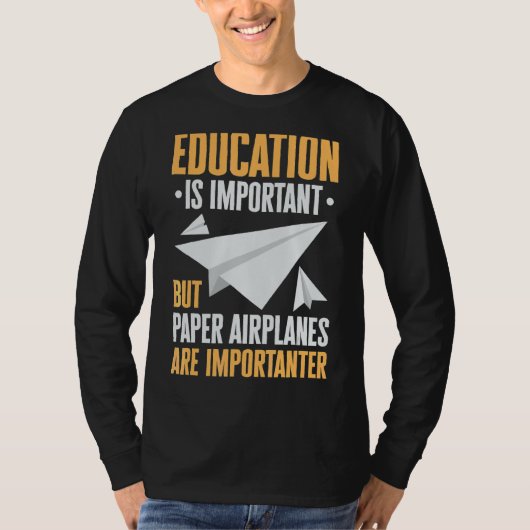 Paper Plane Folded Airplane Folding Glider Origami T-shirt (Voorkant)