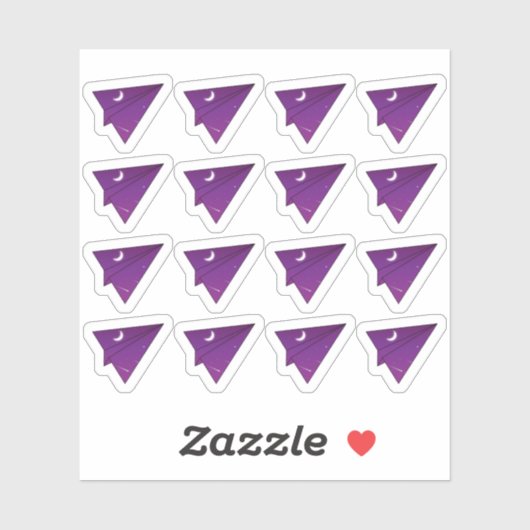 Paper Plane Night Sky Travel Herinnering Bujo Plan Sticker (Vel)