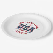 Paper Plate-250th American Independence Tableware Papieren Bordje (Gekanteld)